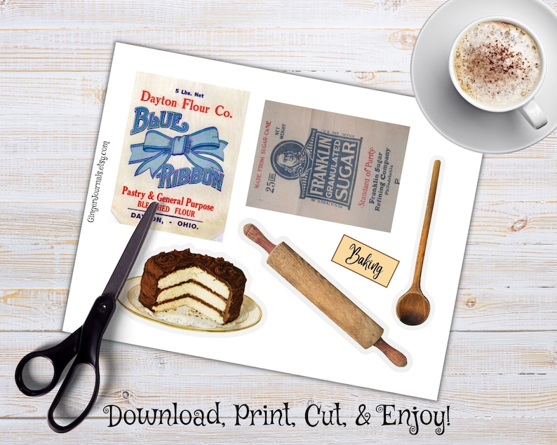 Vintage Baking Ephemera Vintage Scraps Junk Journal Etsy