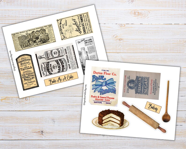 Vintage Baking Ephemera Vintage Scraps Junk Journal Etsy