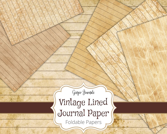 Vintage Journal Paper, Junk Journal Printable, Foldable Journal