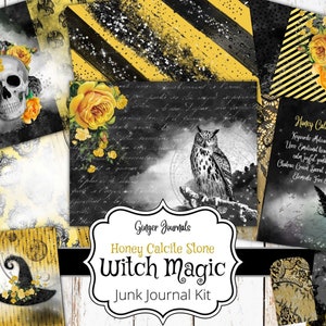 Witch Junk Journal Kit, Junk Journal Printable, Junk Journal Paper, Grimoire Journal, Magic Journal, Witchy Journal, Magic Stone, BOS, WT