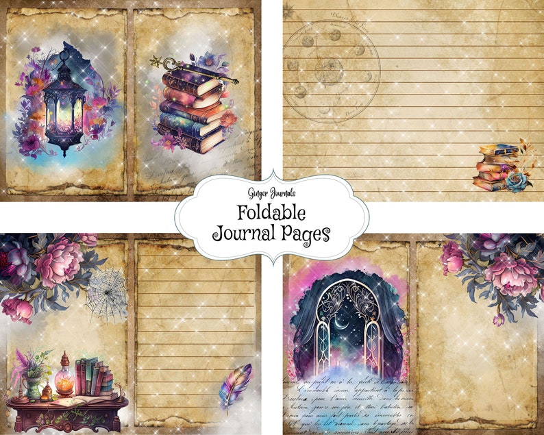 School of Magic Junk Journal Kit, Junk Journal Printable, Witch Junk ...