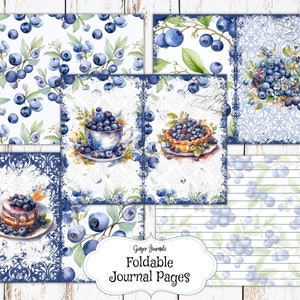 Blueberry Junk Journal Kit, Junk Journal Printable, Junk Journal Paper ...