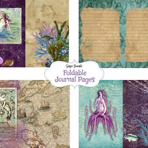 Vintage Mermaids Junk Journal Kit, Junk Journal Printable, Mermaid Junk ...