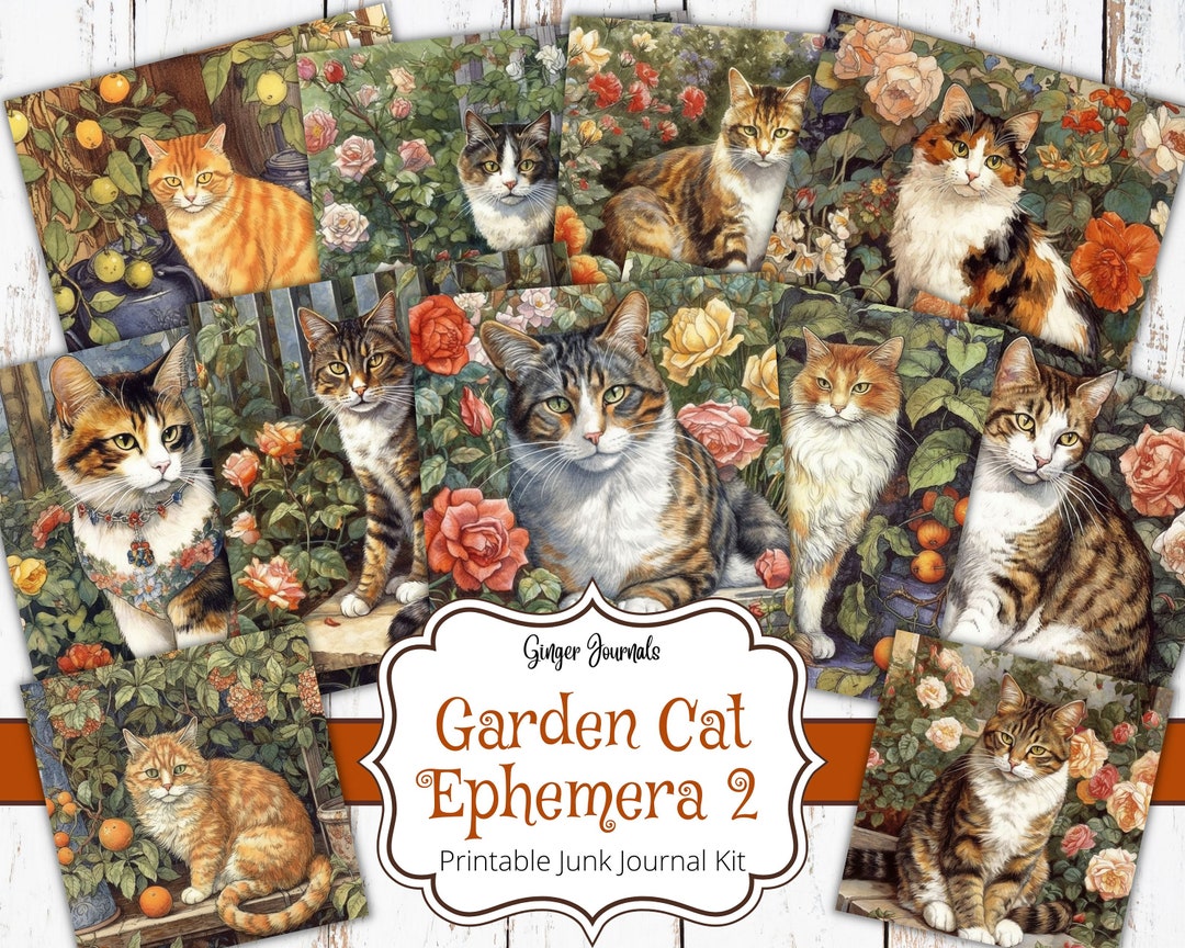 Cat Ephemera Kitty Ephemera Cat Add Ons Junk Journal - Etsy
