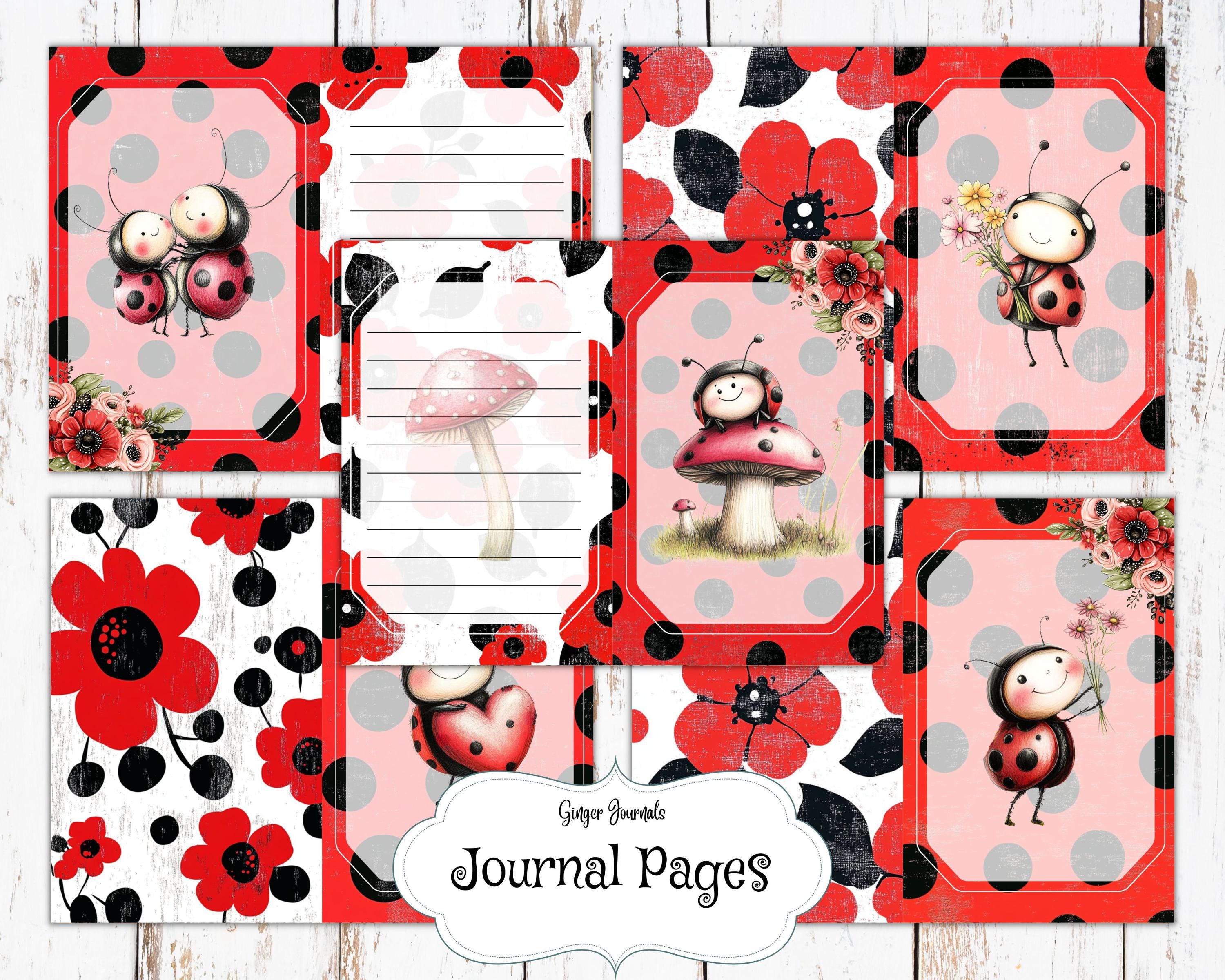 Adorable Ladybug Junk Journal Kit, Junk Journal Printable, Ladybugs ...