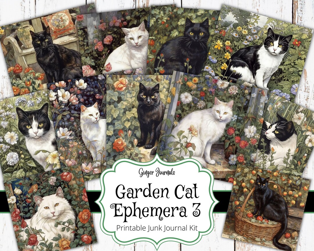 Cat Ephemera Kitty Ephemera Cat Junk Journal Junk Journal - Etsy
