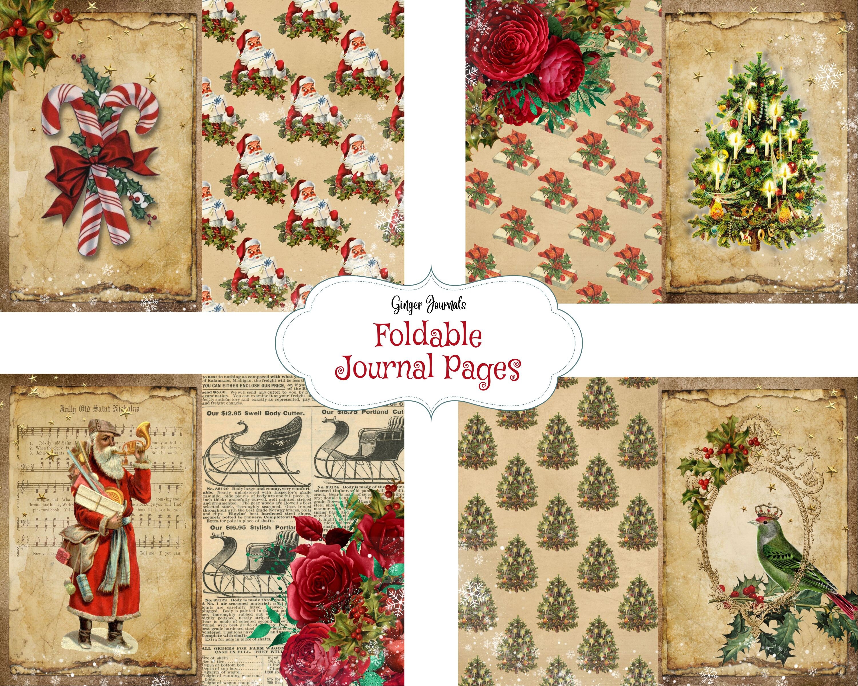Vintage Christmas Junk Journal Kit Junk Journal Printable - Etsy