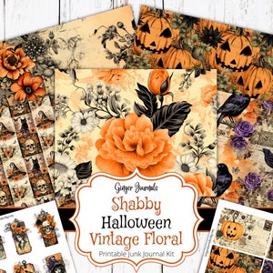 27 Page Halloween Junk Journal Kit, Halloween Journal, Junk Journal Printable, Junk Journal Ephemera, Halloween Paper, Junk Journal Kit, HW