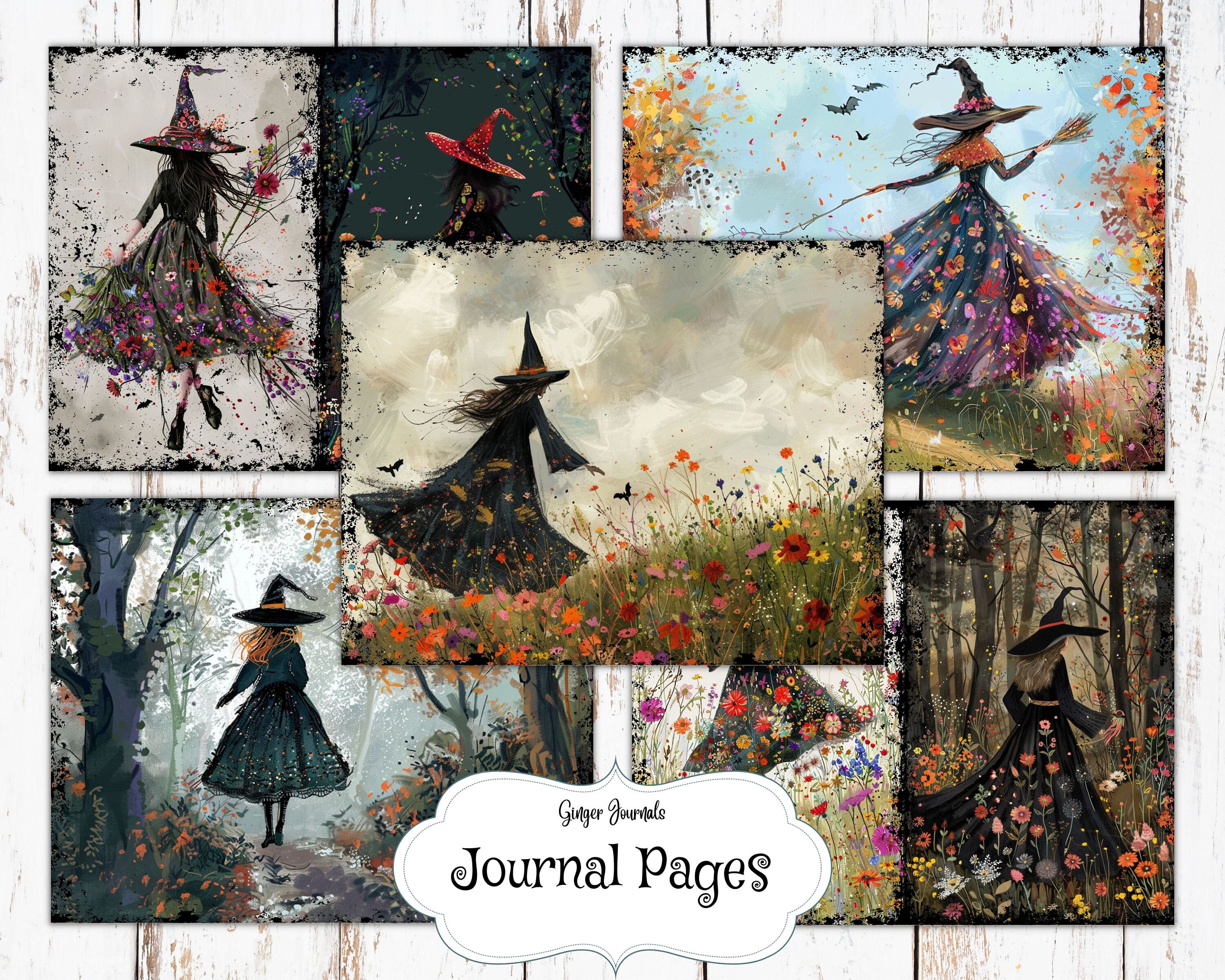 Wildflower Witches Junk Journal Kit, Witch, Junk Journal Printable ...