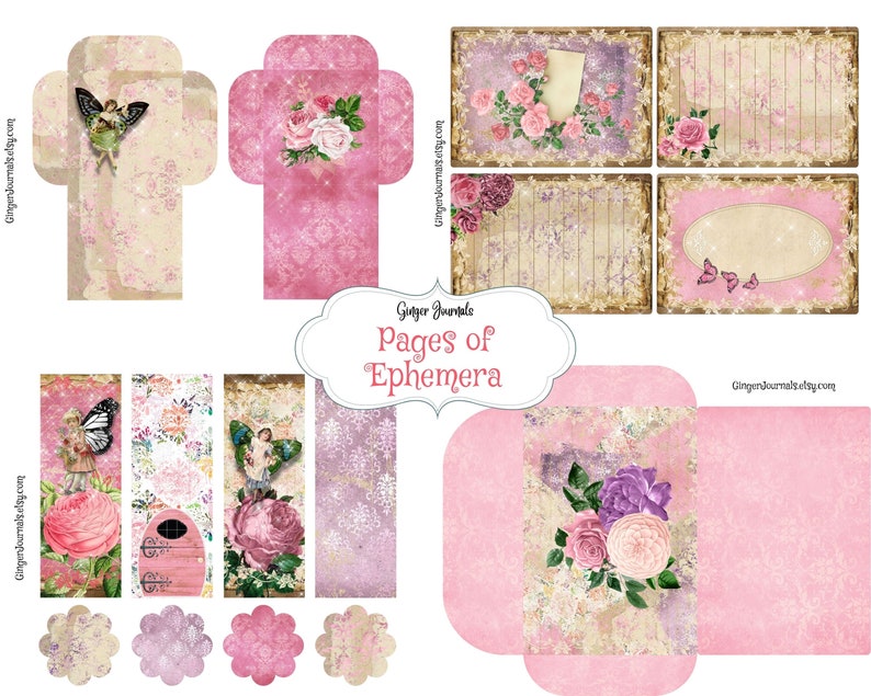 Fairy Junk Journal Kit, Shabby Vintage Fairy Garden, Journal Printable ...