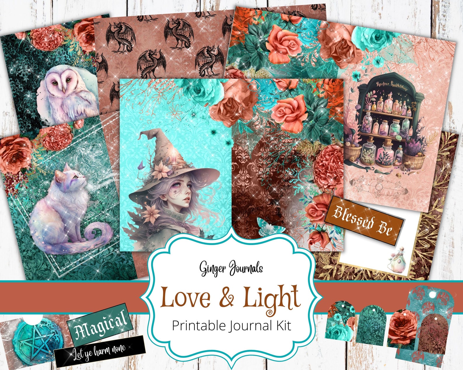 Witch Junk Journal Kit, Junk Journal Printable, Junk Journal Paper ...
