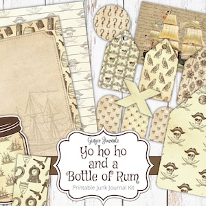 Pirate Junk Journal Kit, Vintage Pirate, Sea Junk Journal, Pirate Ephemera, Junk Journal Printable, Vintage Junk Journal, Ginger Journals