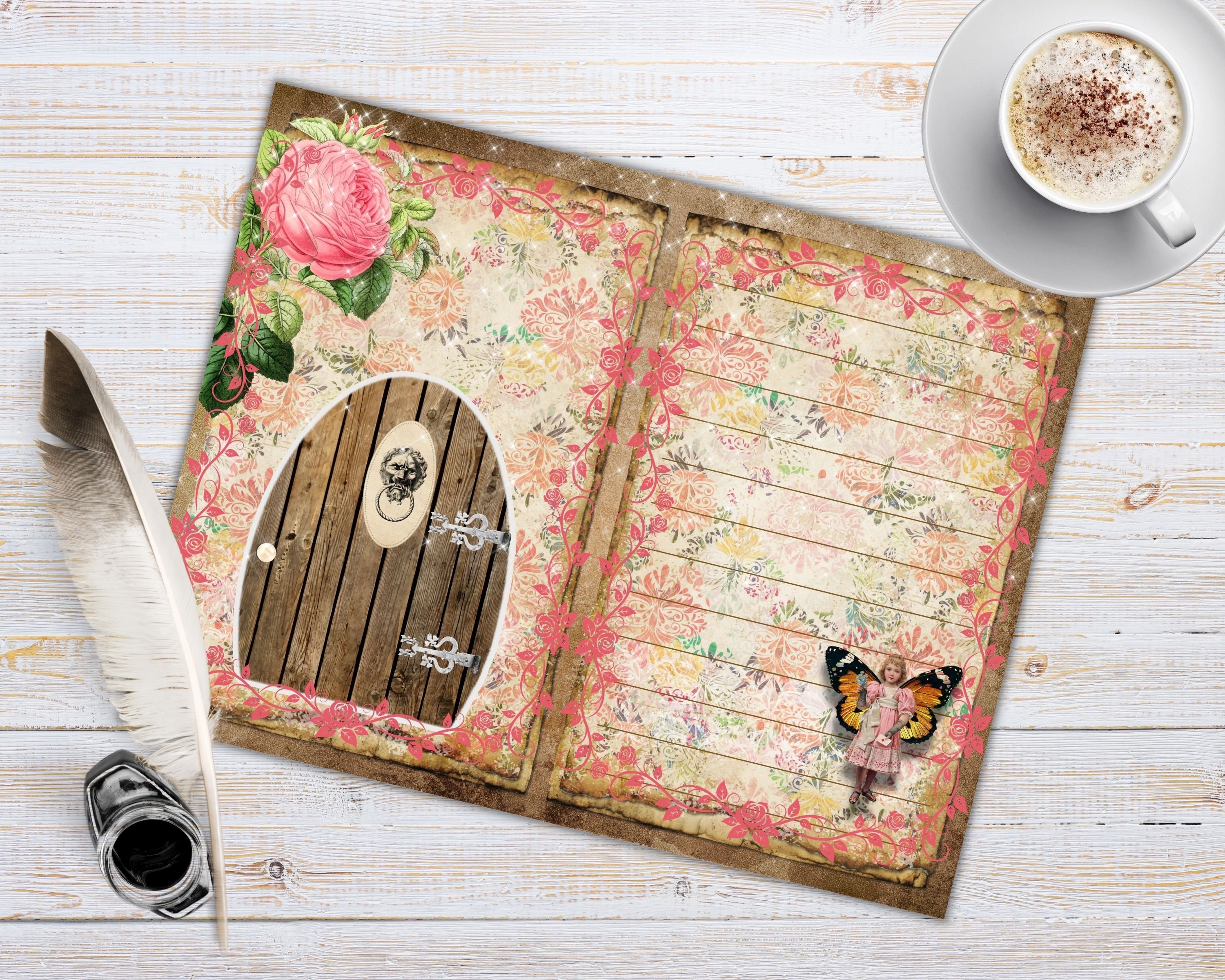 Fairy Junk Journal Kit, Shabby Vintage Fairy Garden, Journal Printable ...