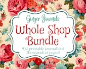 Ginger Journals Whole Shop Bundle, Junk Journal Printables, Junk Journal Kits, 930 Total Kits, Digital Downloads, Journal Pages, Ephemera