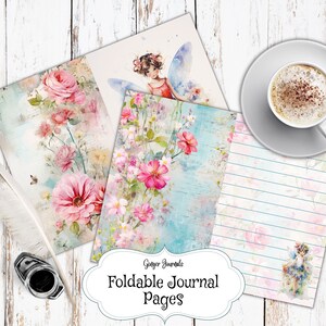 Whimsical Watercolor Fairies Junk Journal Kit, Fairies Ephemera, Junk Journal Printable, Fairy Paper, Fairy Junk Journal, Faerie, FY image 3