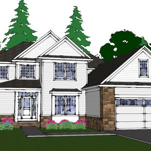 K.B.West Design Home Plans – SP171-511 Newport ll conceptual house plan design.  This plan features 4 bedrooms and 3 Bathrooms. 2,931 sq.ft.