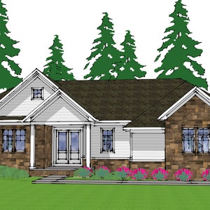 K.B.West Design Home Plans – SP171-213 Bradford conceptual house plan design.  This plan features 2 bedrooms and 2 Bathrooms.  2,173 sq.ft.