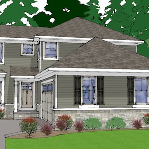 K.B.West Design Home Plans – SP171-503 Hartford ll conceptual house plan design. This plan features 4 bedrooms and 3 Bathrooms. 2,452 sq.ft.