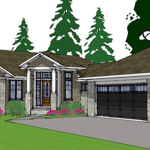 K.B.West Design Home Plans – SP171-105 Strafford conceptual house plan design.  This plan features 4 bedrooms and 3 Bathrooms.  2,232 sq.ft.