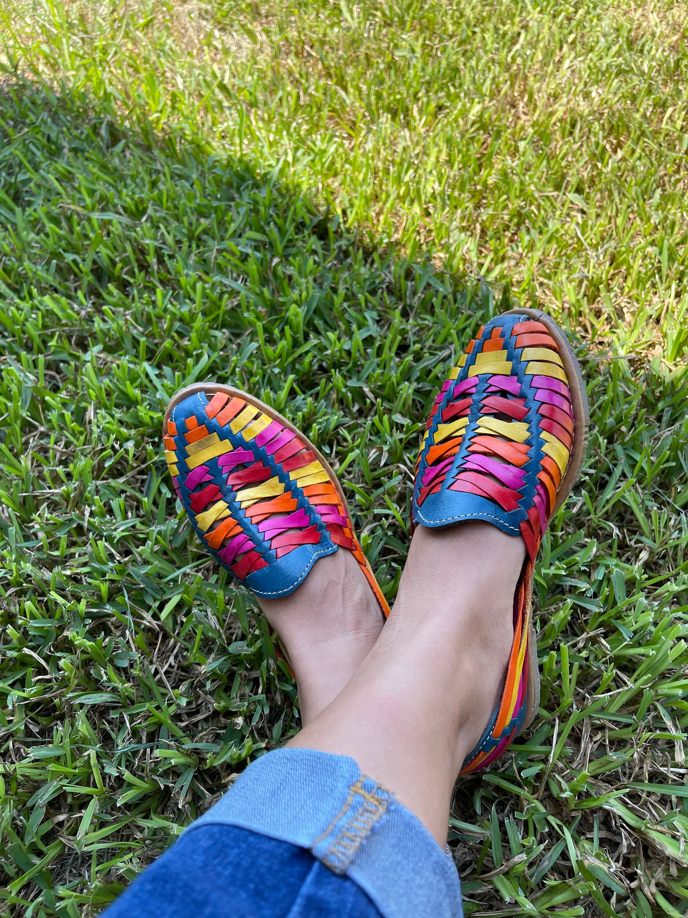 Womens Mexican Huarches Leather Handmade