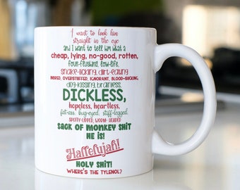 Funny Christmas Vacation movie Clark Griswold Cussing a rant about his boss coffee mug