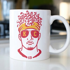 Patrick Mahomes coffee mug stating,&quot;#15&quot;