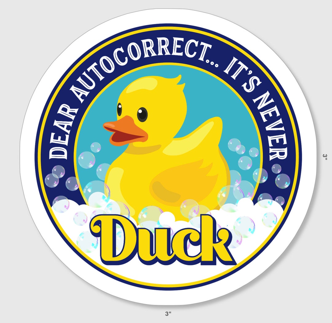 Funny Rubber Duck Sticker Stating,
