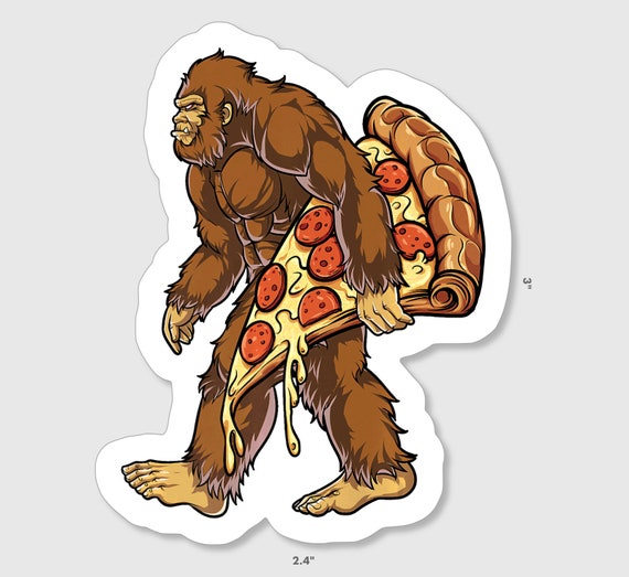 Bigfoot Pizza Sticker