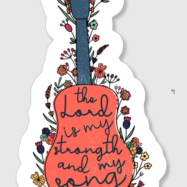 Christian Guitar Sticker - Etsy