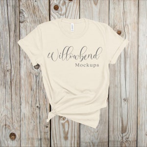 Natural Bella Mockup, Minimalist Natural Bella Mockup, Bella Canvas tee shirt Mockup Photo, 3001 Natural Mockup, Bella Canvas Natural mockup