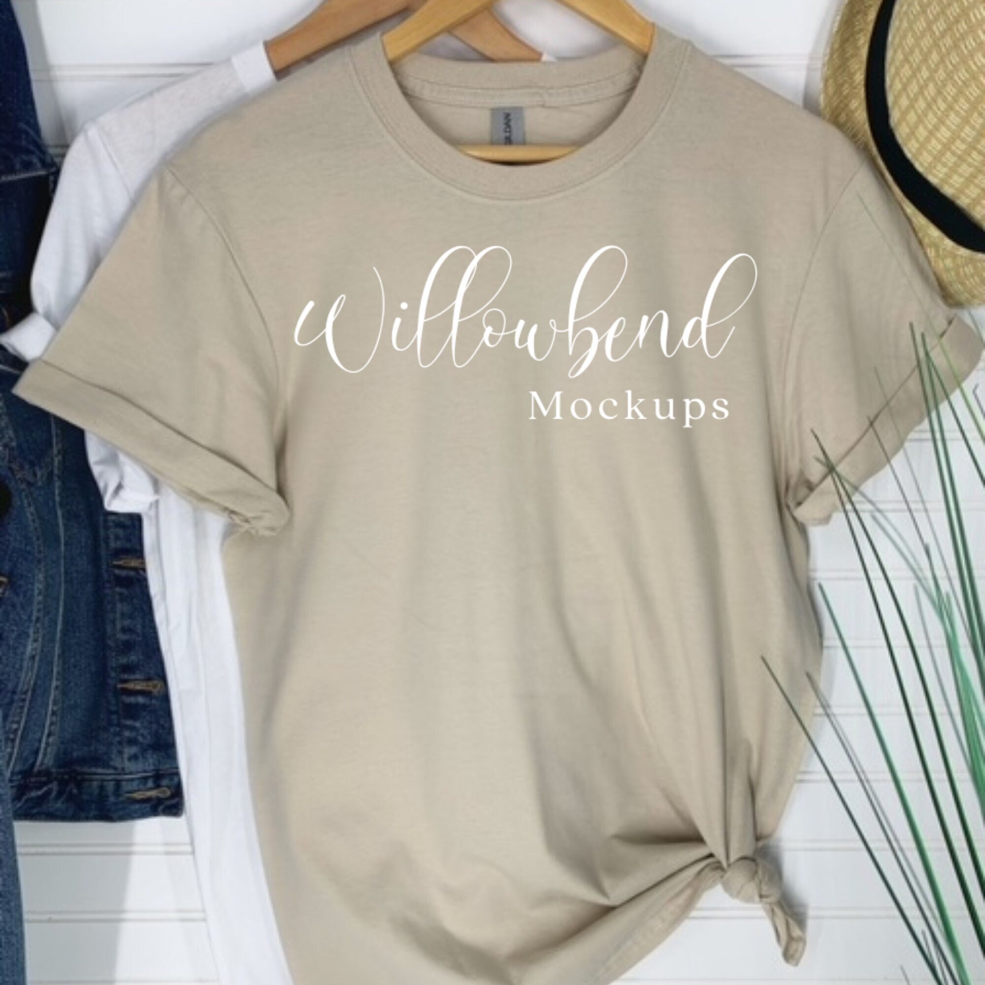 Sand / Gildan 640 Tshirt Mockup / Gildan Shirt Mockup / G640 Mockup / Gildan Shirt Mockup /Gildan Hanger Mockup