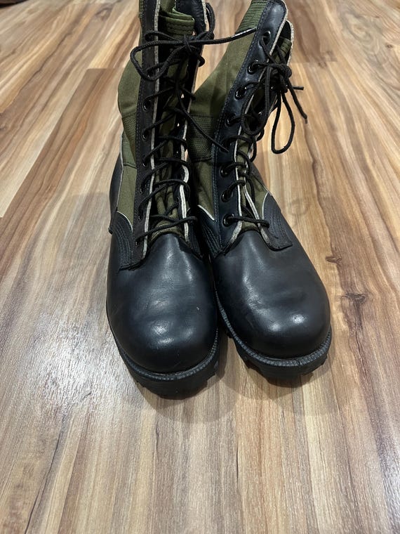 Sz 6.5 R Vintage Jungle Combat Fatigue Boots Original  display picture 2