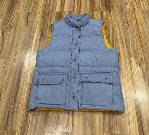70〜80’s Eddie Bauer  down vest Medium Vintage 70s 80s Eddie Bauer Down Puffer Vest Blue