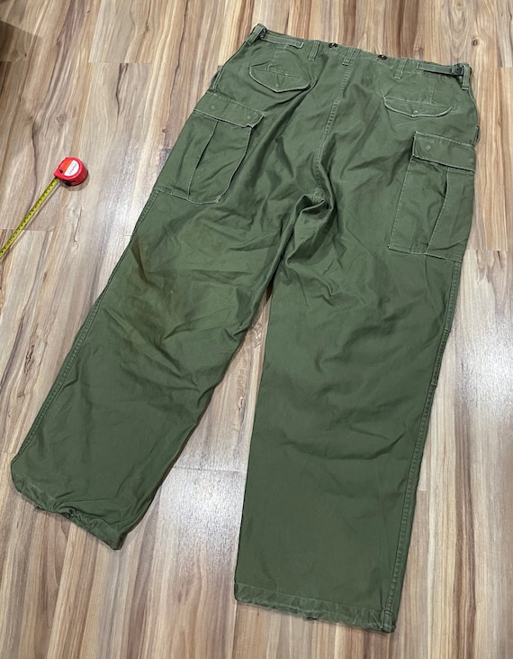XL Vintage 50s Shell Trousers US Military Field S… - image 2
