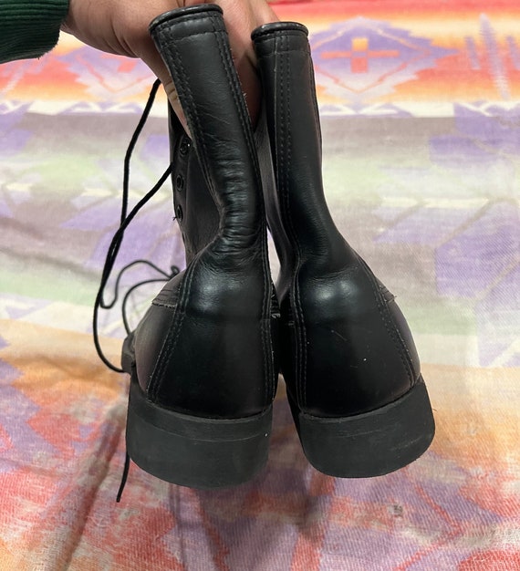 VINTAGE 1994 WOLVERINE WORLD WIDE BLACK LEATHER STEEL TOE MILITARY BOOTS 8  M | eBay