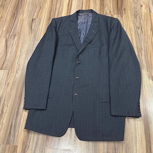 Vintage 60s Wool Lightweight Grey Suit Sport Coat Jacket Blazer by Juster’s Leatherneck Twill Fabric “Tough as a Marine”