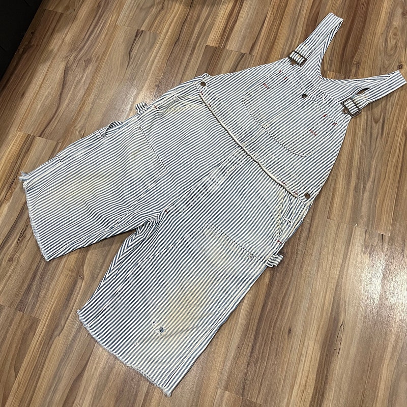 Home Improvement Pinstriped Overalls