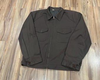 XL Vintage 70s Lee Work Wear Jacket 2 Pocket Prest Twill Men's