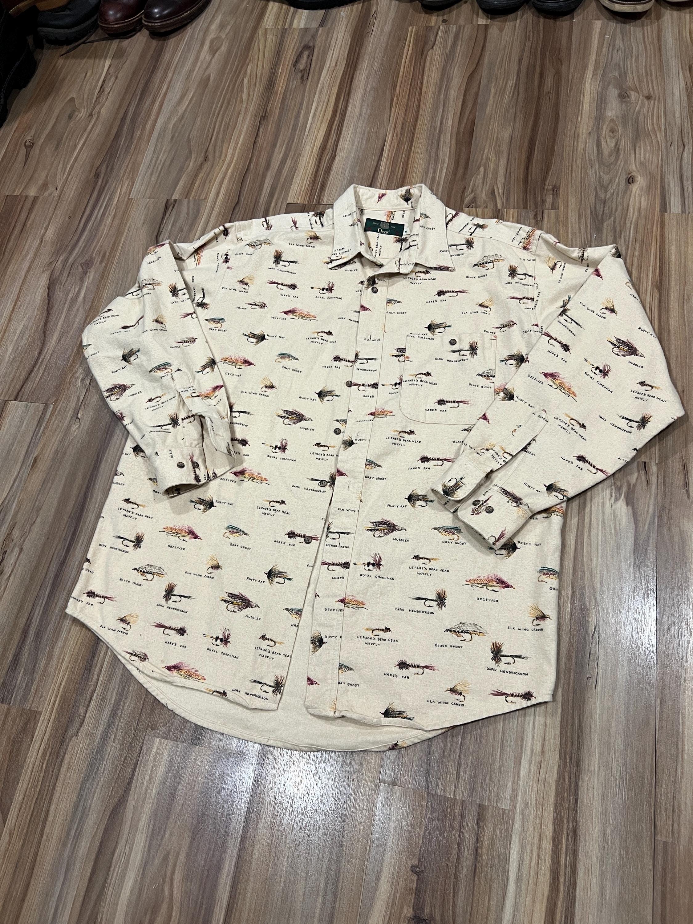 ウェア 90s orvis nylon shirt XL Vintage 90s Orvis Fly Fishing Lure Chamois Cloth Fabric
