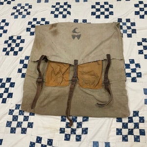 Vintage Duluth Pack Canoe Portage Monarch No. 3 Leather Strap Canvas Bag USA Made