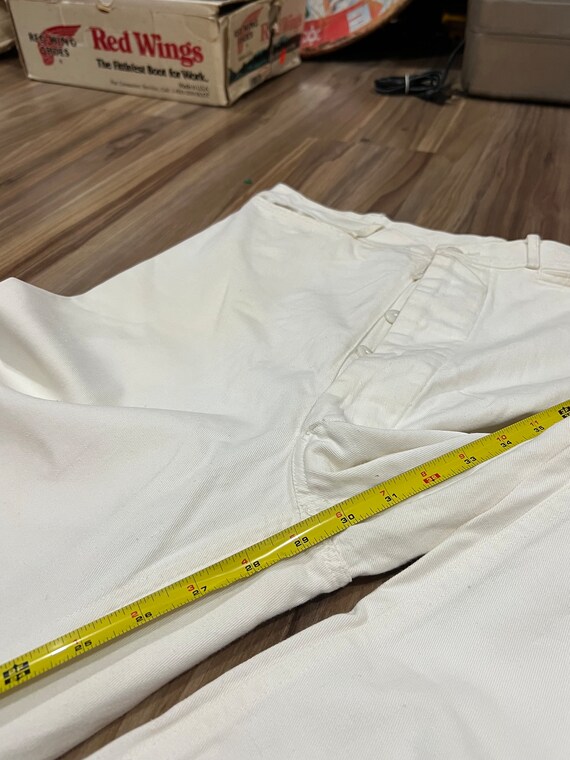 32x30 Vintage USN White Trousers Deck Pants Unifo… - image 5