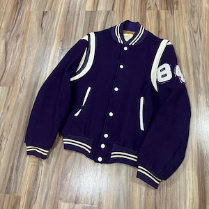 usa製　60sスタジャン　varsity jacket 60s Varsity Jacket Wool Pasadena Stags Chain Stitch Blue