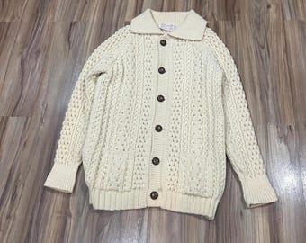Large Vintage 90s Polo Ralph Lauren Floral Lambswool Cardigan