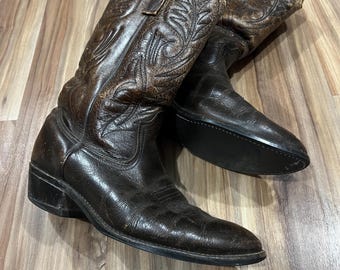 VTG 80s Red Wing Cowboy Boots 2892 Men display picture 1
