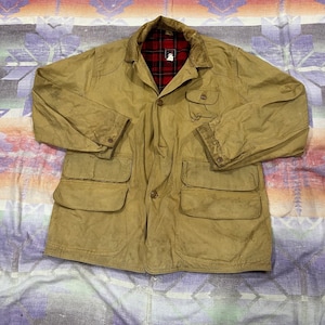 Medium Vintage 50s Canvas Red Head Plaid Interior Hunting Shooting Jacket Men’s USA Made
