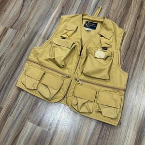 Gilet De Pêche Vintage Columbia Homme XL – Bleu Marine, Multi Poches – Excellent état