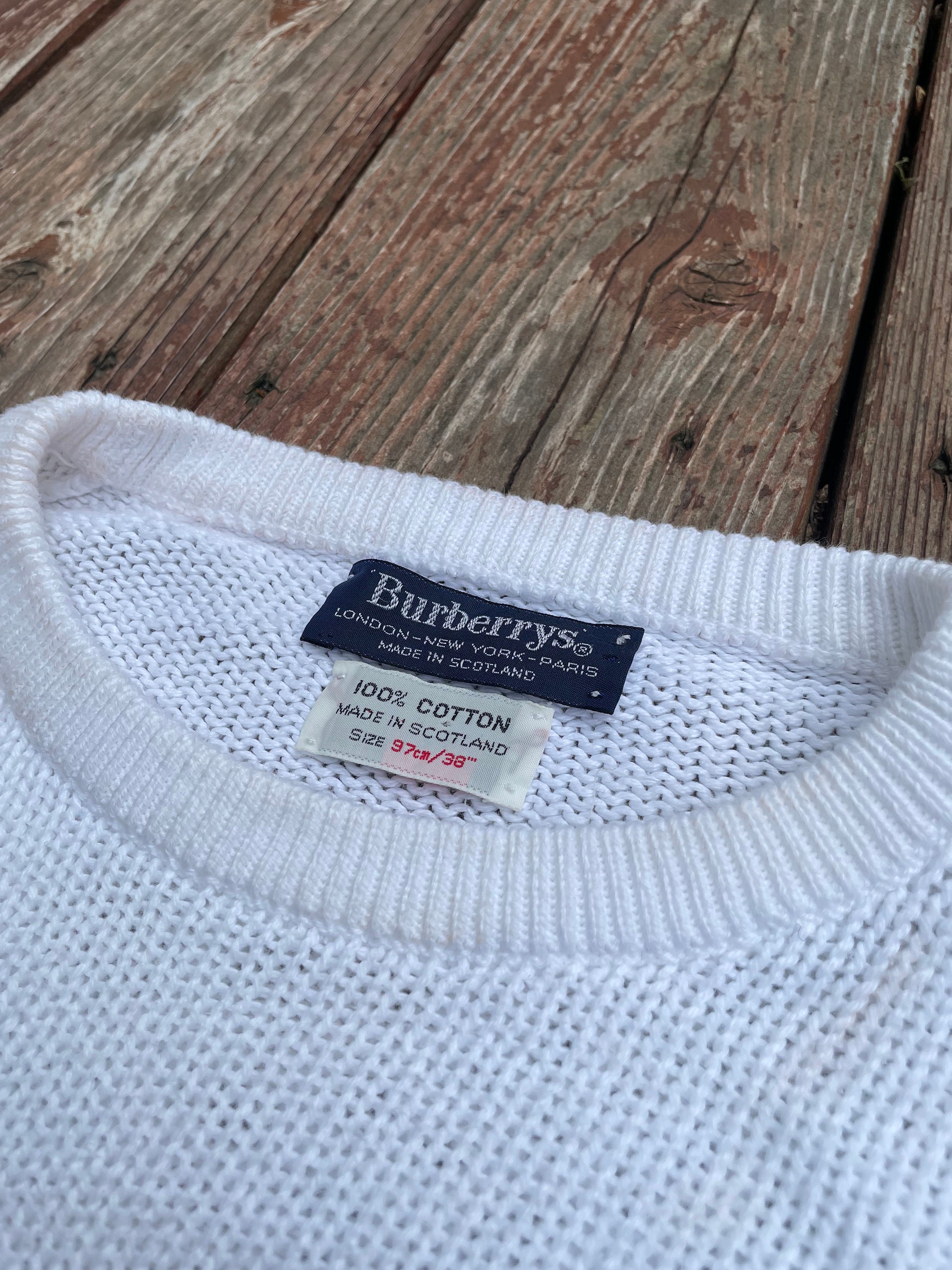 Burberry white clearance jumper
