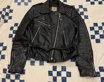 bermans leather bomber jacket