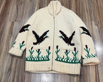 Large Vintage 90s Polo Ralph Lauren Floral Lambswool Cardigan