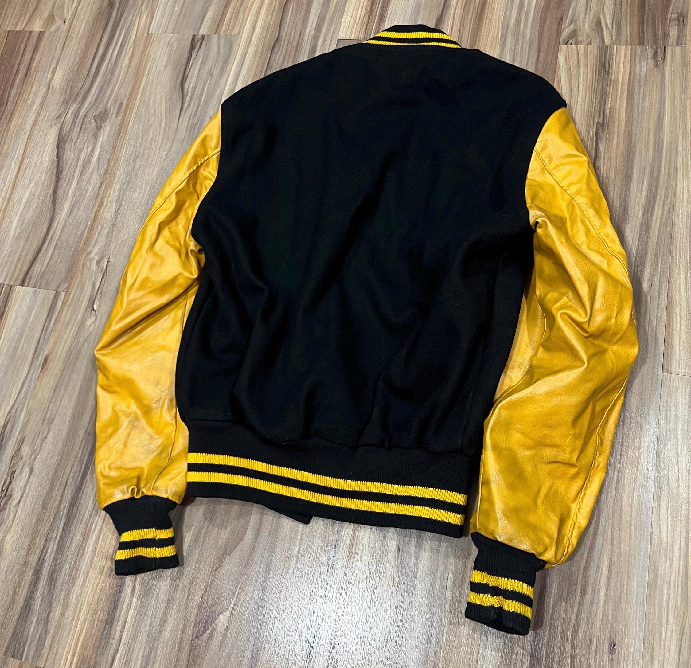 Small (38) Vintage 70s Varsity Letterman Award Jacket Wool/ Vinyl